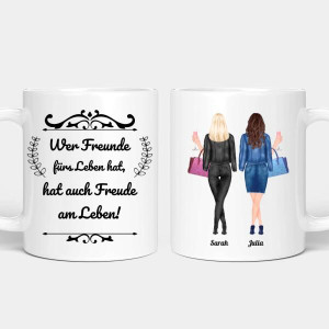 Personalisierte Tasse - Beste Freundinnen Fashion (2-4 Frauen)