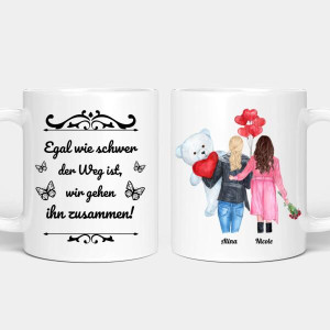 Personalisierte Tasse - Beste Freundinnen Teddybär