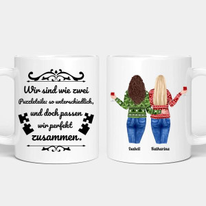 Personalisierte Tasse - Beste Freundinnen Weihnachten Drinks