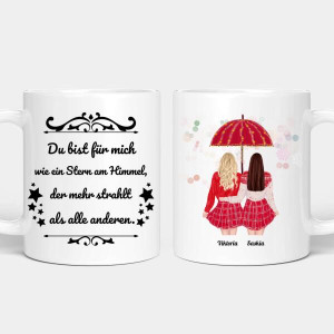 Personalisierte Tasse - Beste Freundinnen Weihnachtszauber