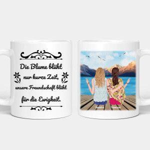 Personalisierte Tasse - Beste Freundinnen Hippies
