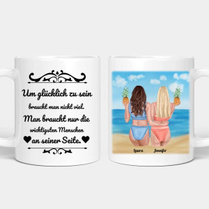 Personalisierte Tasse - Beste Freundinnen im Bikini