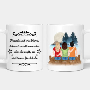Personalisierte Tasse - Beste Freundinnen Seeblick (2-5 Frauen)