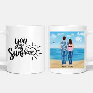 Personalisierte Tasse - Pärchen am Strand
