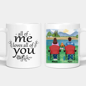 Personalisierte Tasse - Pärchen beim Camping