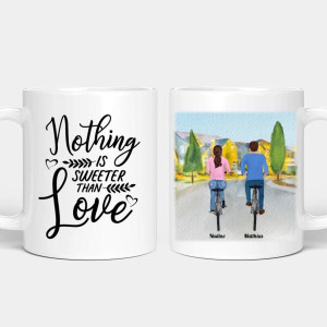 Personalisierte Pärchen Tasse - Fahrradfahrer