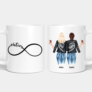 Personalisierte Tasse - Beste Schwestern Jacke