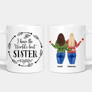 Personalisierte Tasse - Beste Schwestern Weihnachten Drinks