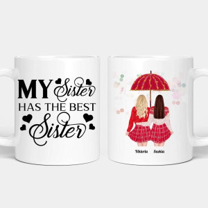 Personalisierte Tasse - Beste Schwestern Weihnachtszauber