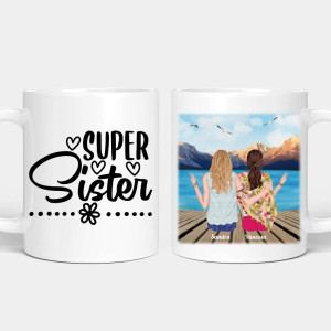 Personalisierte Tasse - Beste Schwestern Hippies