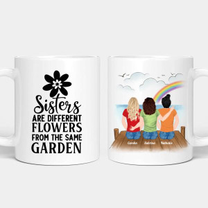 Personalisierte Tasse - Beste Schwestern Meeresblick (2-5 Frauen)