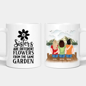Personalisierte Tasse - Beste Schwestern Berge (2-5 Frauen)