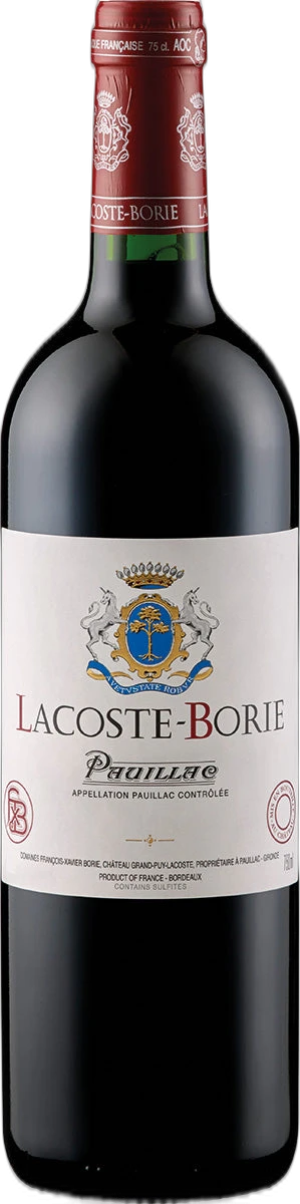 Château Lacoste-Borie AOC Pauillac 2e vin de G-P-L 2019 - Cabernet Sauvignon - 750 ml