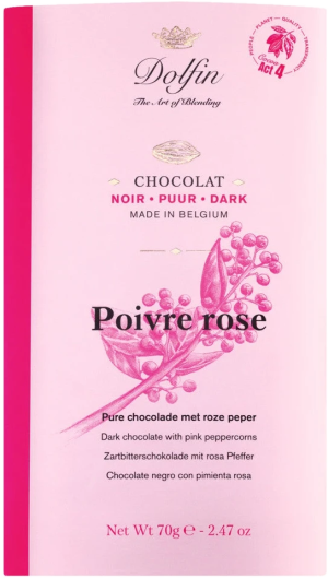 Tablette, noir au poivre rose