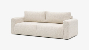 Sofa Elma Nova, automat DL, z funkcją spania o wym. 156x193 cm - tkanina Bliss (pet friendly), kolor beżowy