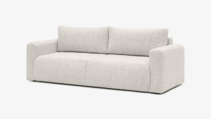 Sofa Elma Nova, automat DL, z funkcją spania o wym. 156x193 cm - tkanina Bliss (pet friendly), kolor jasnoszary