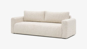Sofa Elma Nova, automat DL, z funkcją spania o wym. 156x193 cm - tkanina Bliss (pet friendly), kolor beżowy