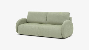 Sofa Elma Sola z funkcją spania 156x193 cm, duży pojemnik na pościel, tkanina Tribu Anti Stain, kolor oliwkowy