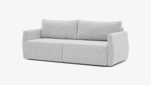 Sofa Elma Vero, rozkładana do przodu, z funkcją spania, polska produkcja , kolor jasnoszary