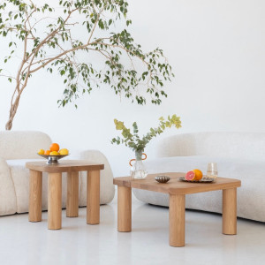 SK4 quadratischer Couchtisch Eiche