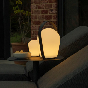 Bob Large Table Light in Charcoal | Modern Outdoor Accessory | 10 Hour Battery Life | USB Charging | Weather Resistant | Harbour Lifestyle