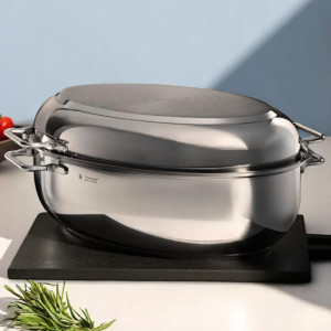 WMF | Extrabräter mit Metalldeckel, Drahteinsatz und Fleischthermometer