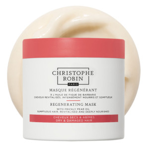 Christophe Robin Regenerating Mask with Prickly Pear Oil - 250ml | Smooths Split Ends & Reduces Frizz | Makes Strands Stronger, Smoother & Shinier
