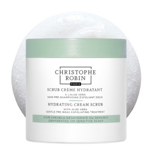 Christophe Robin Hydrating Cream Scrub with Aloe Vera - 250ml | Gently Exfoliates To Remove Dead Skin Cells | Soothes & Deeply Hydrates