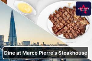 Dining At Marco Pierre White London Steakhouse Co | View From The Shard | 3 Course Meal & Cocktail Included | Experience Gifts for Couples