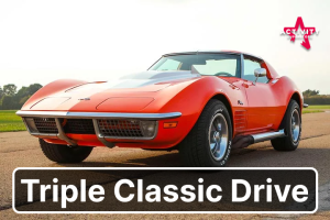 Triple American Classic Drive Experience And The Cars Include: Mustangs, Chevrolets & Corvettes And Drive 3 Cars Around For 3 Miles Each