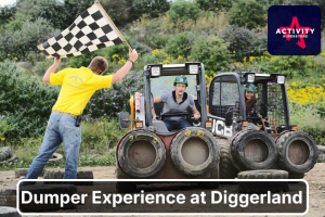 Dumper Racing Experience At Diggerland And Drive A Specially Modified Digger & Compete In 2 Heats To Reach The Final!