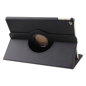 Rotating Cover For IPad | Air 1,Air 2, 5th/6th Gen Pro | 9.7” | PU Leather Case | Shock-Absorbing | Anti-Scratch | Black
