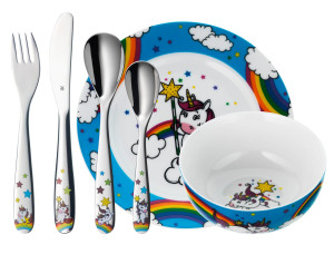 Kindergeschirr-Set Einhorn, 6-teilig