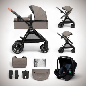 Kinderkraft Esme 3in1 Travel System With Mink Pro Car Seat - Sand Beige