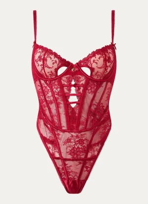Lounge Valentina Bodysuit - Vinrød - M