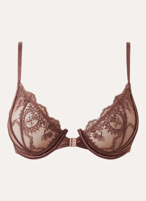 Lounge - Seduce BH med frontlukning - Chokolade - 90 / E