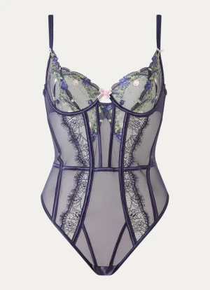 Lounge Dahlia Bodysuit - Navy - L