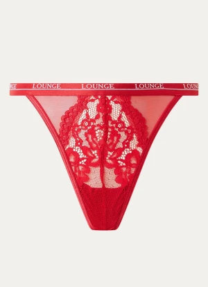 Lounge Blossom Thong - Rødbrun - S