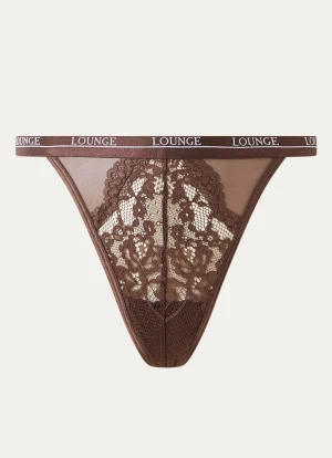 Lounge Blossom Thong - Brunette - XL
