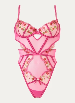 Lounge Camellia Bodysuit - Pink - XS