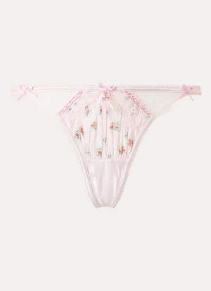 Lounge Orelia G-streng - Blomstret Pink - L