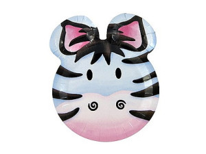 Talerze papierowe 20x24cm "Zebra"