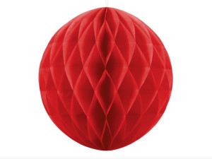 Kula bibułowa 20 cm - czerwona
