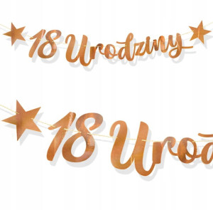 Baner 18 Urodziny, golden rose
