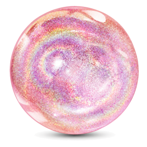 Balon KULA holograficzna różowa brokat 50 cm