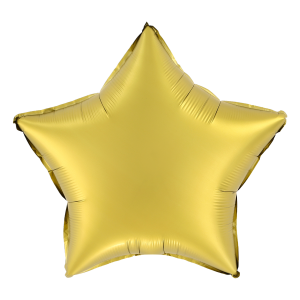 Balon foliowy złoty mat gwiazda, 45cm