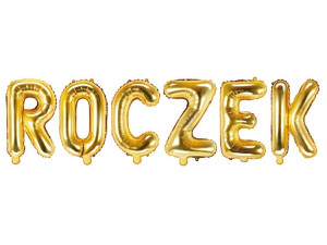 Balony napis ROCZEK złoty