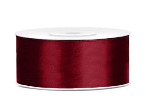 Tasiemka satynowa bordo 25mm / 25m