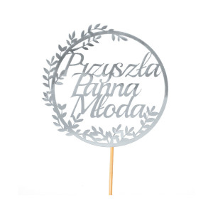 Topper srebrny Przyszła Panna Młoda