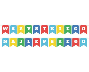 Girlanda Wszystkiego Najlepszego, kolorowy mix. 2x400cm